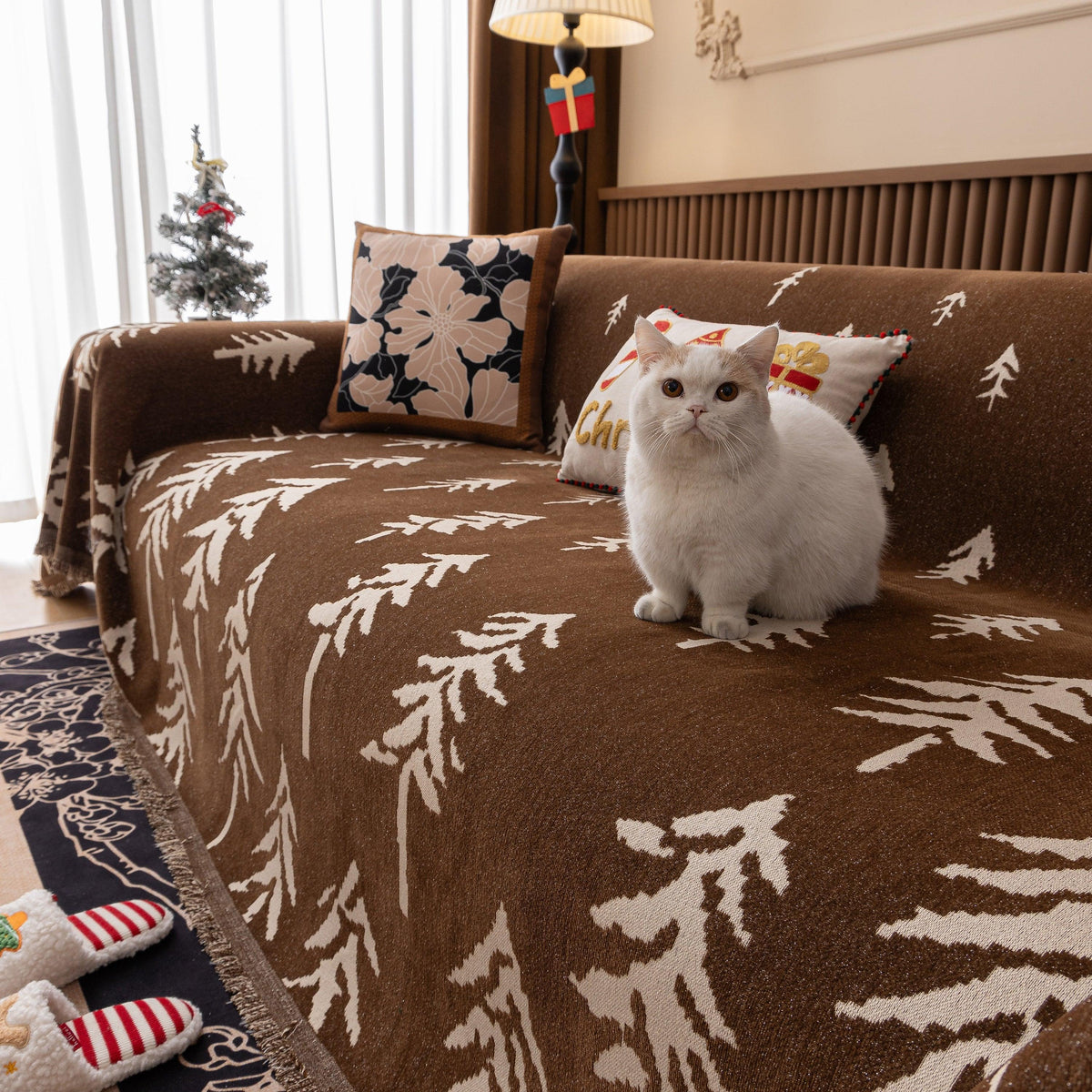 Modern Couch Covers for Couches Large Decorative Throw Blanket with Tassels for Couch