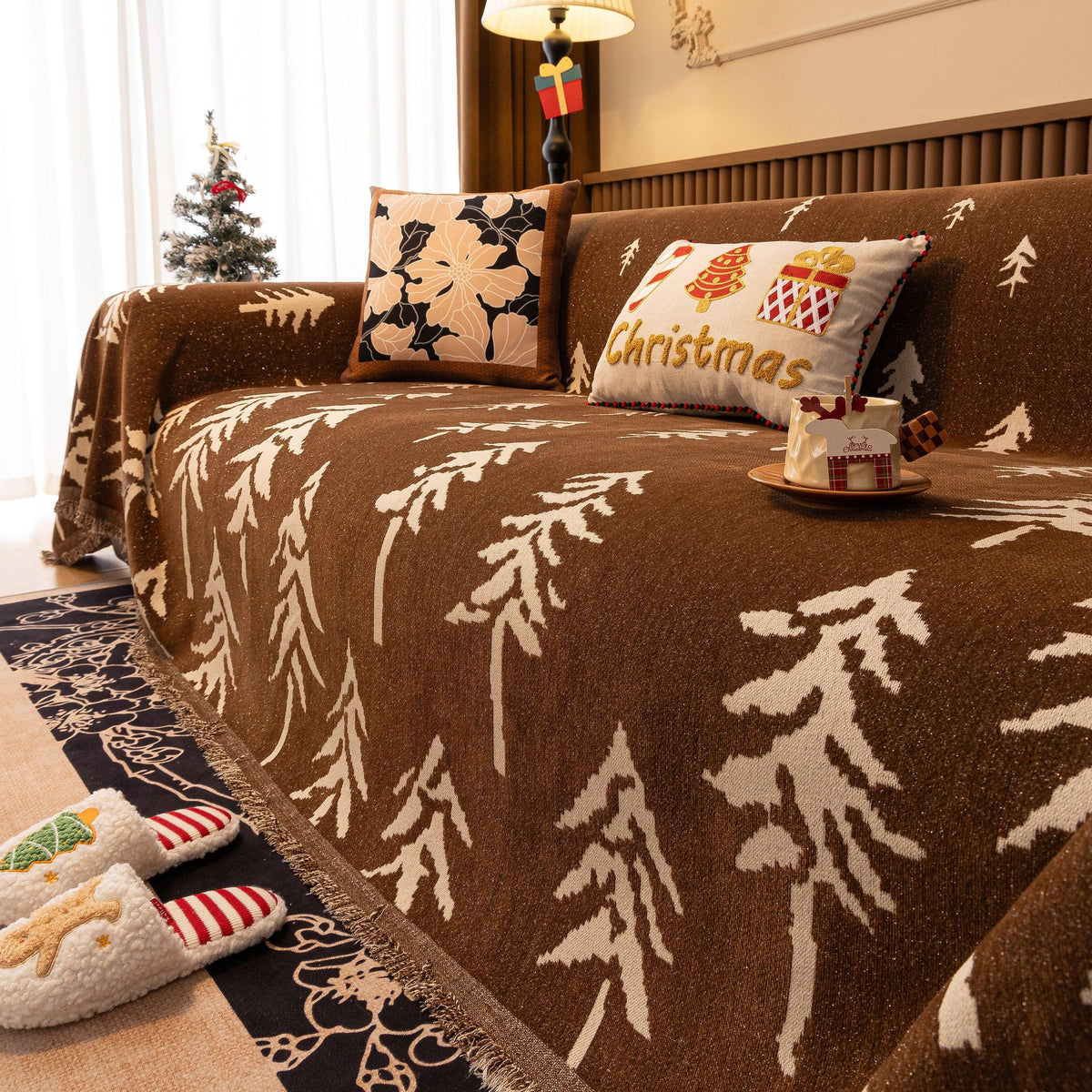 Modern Couch Covers for Couches Large Decorative Throw Blanket with Tassels for Couch