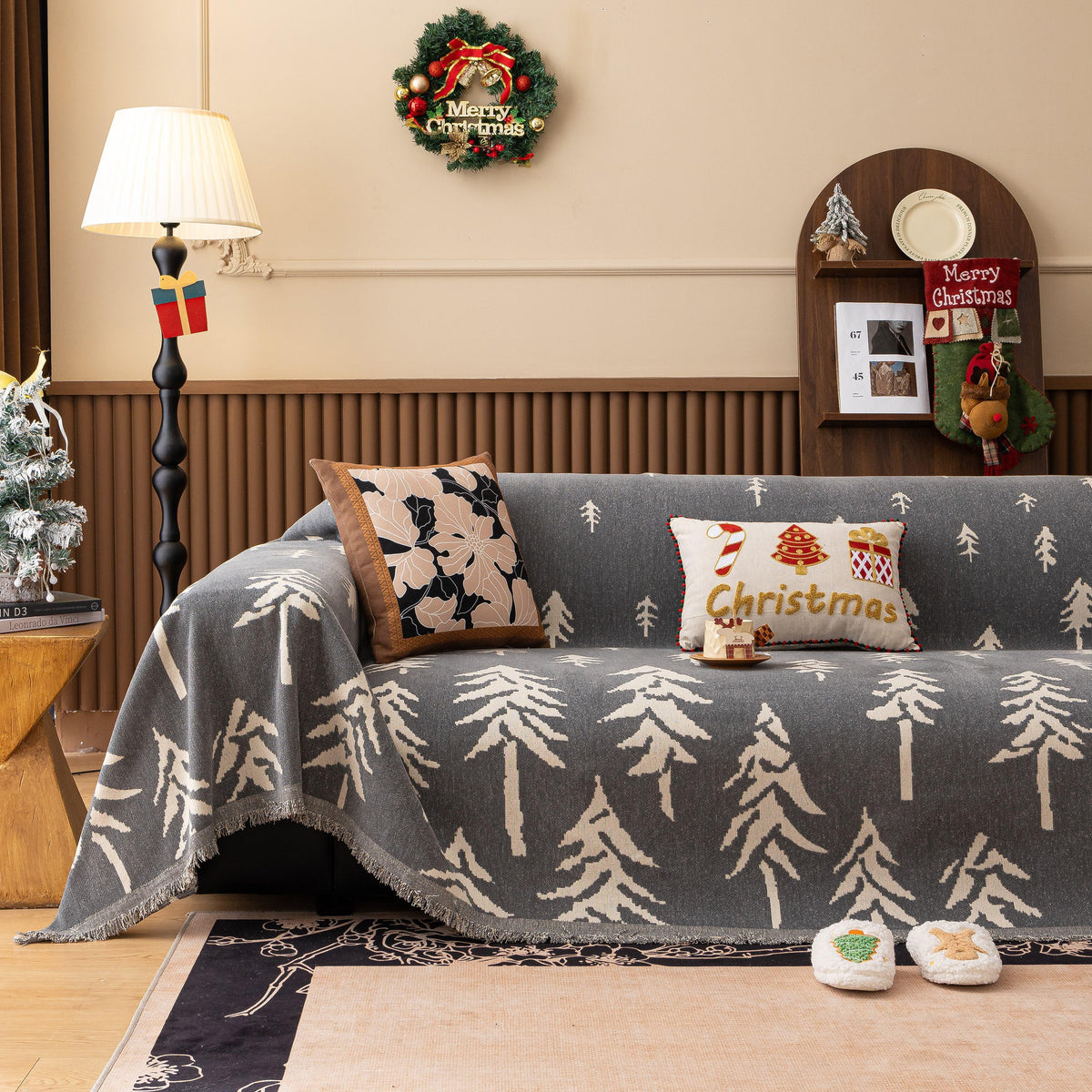 Modern Couch Covers for Couches Large Decorative Throw Blanket with Tassels for Couch