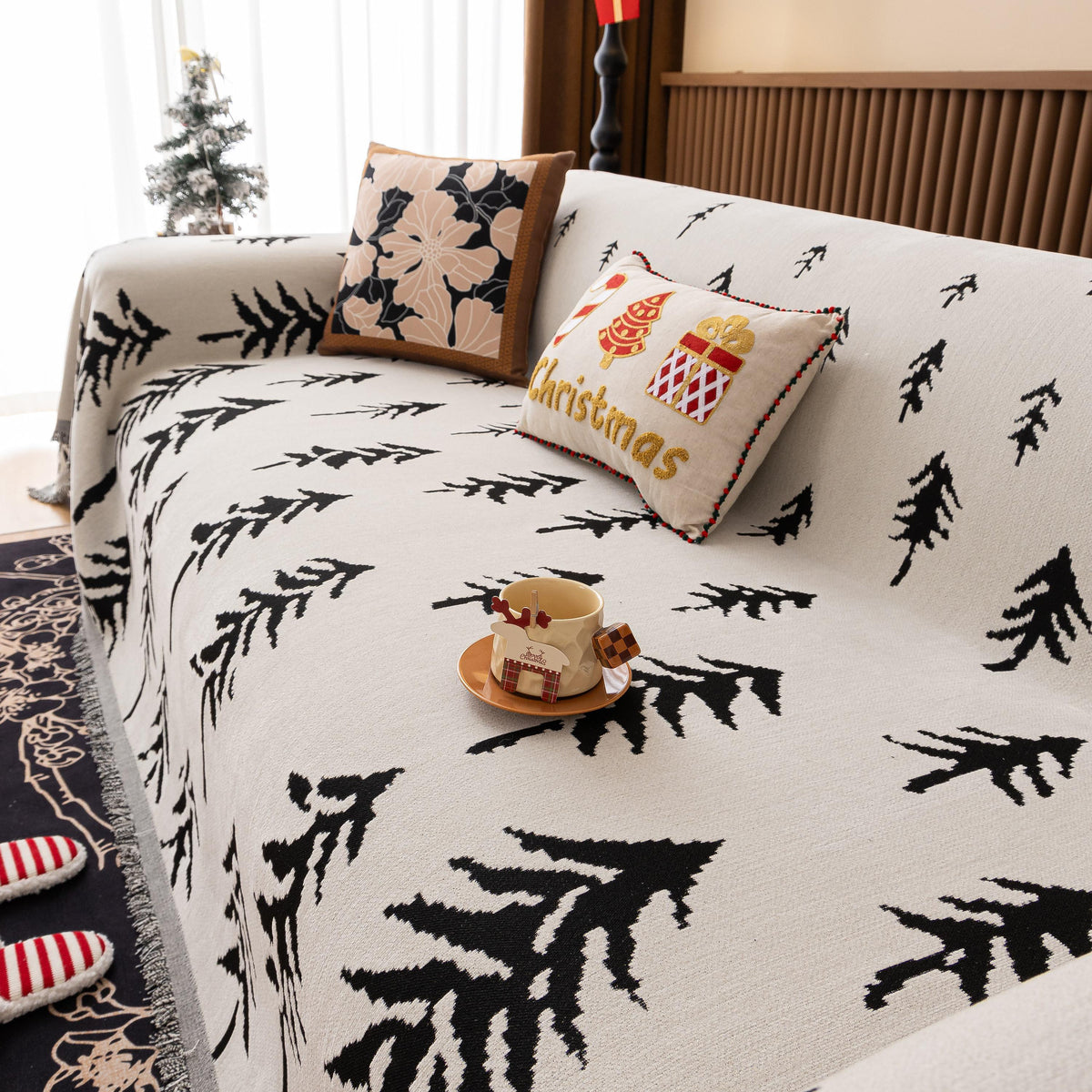 Modern Couch Covers for Couches Large Decorative Throw Blanket with Tassels for Couch