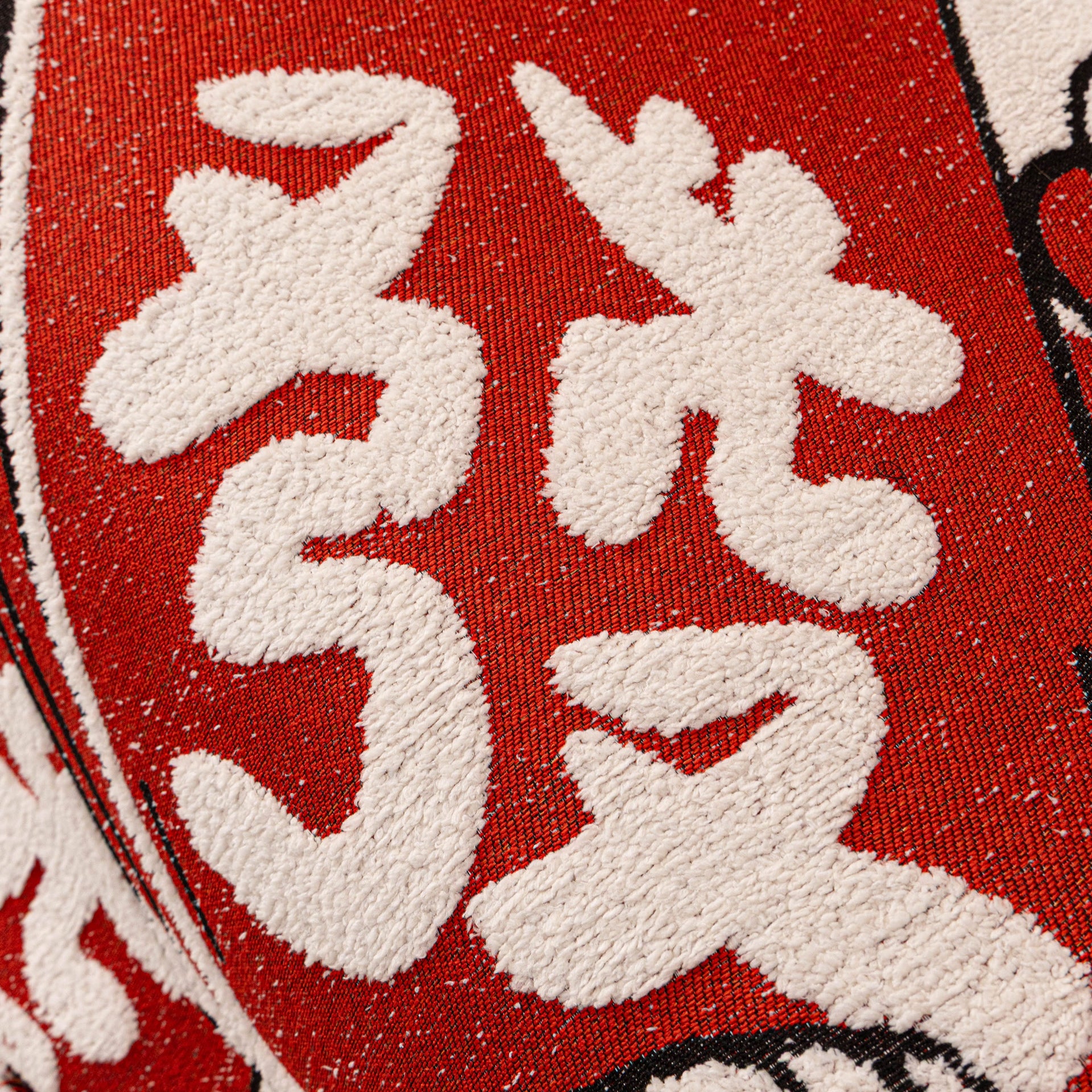 Chinese New Year Sofa Throw Cover Blanket, Decor Festive Red Fu Pattern Couch Cover