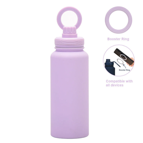 Magnetic Phone Holder Outdoor Large Capacity 1L Wide-Mouth Insulated Stainless Steel Sports Water Bottle