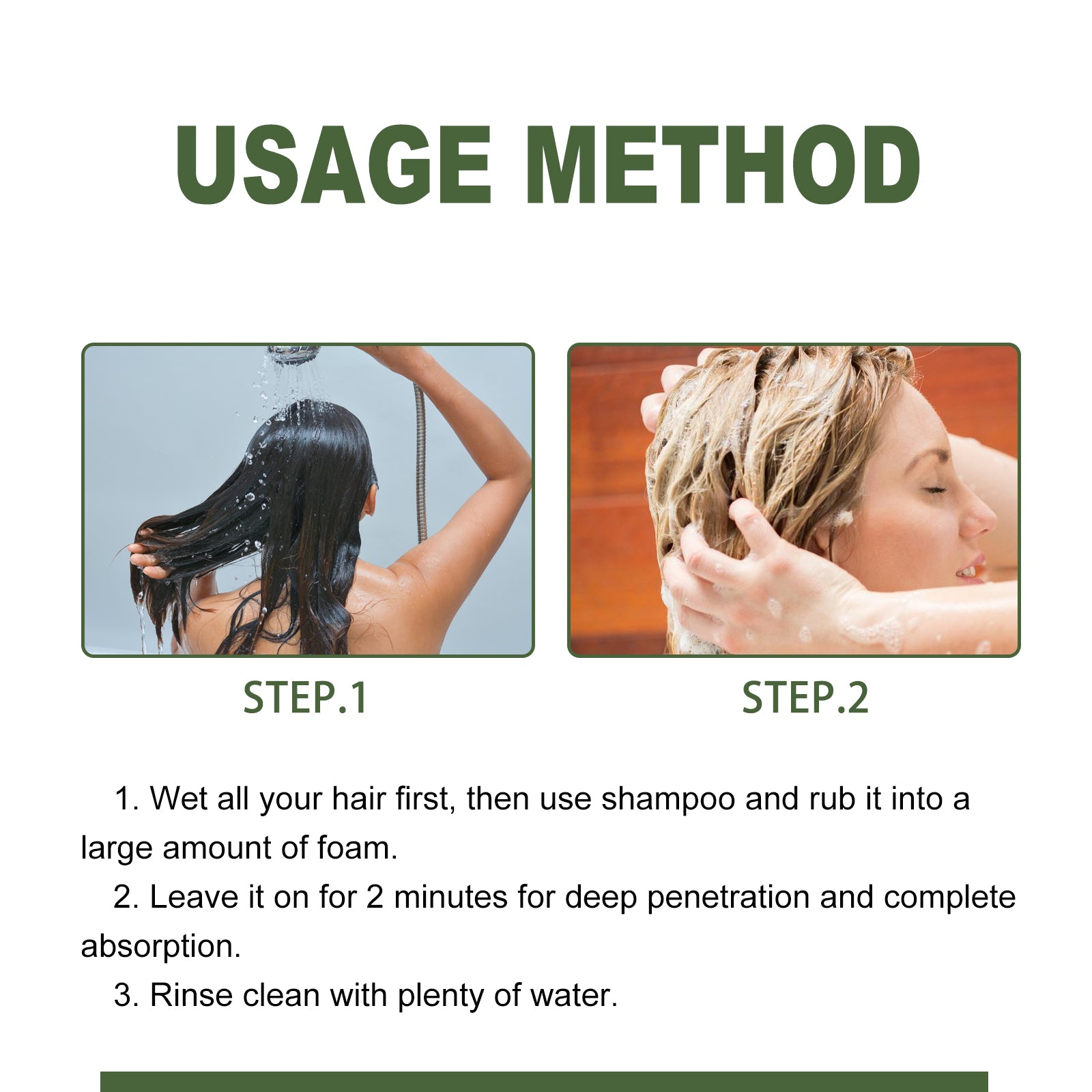 Rosemary Mint Pro Hair Care Shampoo, Scalp Massage Cleaning Care Repair Bifurcation Strong, Supple And Dense Hair