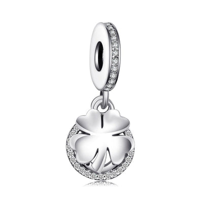 Jewelrypalace 100% 925 Sterling Silver Charms 4 Leaf Clover Charms Beads fit Bracelets Anniversary Gifts Fashion DIY Jewelry