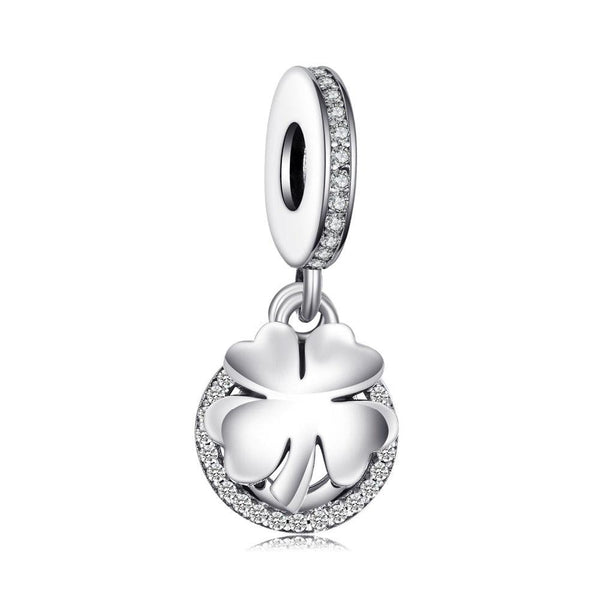 Jewelrypalace 100% 925 Sterling Silver Charms 4 Leaf Clover Charms Beads fit Bracelets Anniversary Gifts Fashion DIY Jewelry