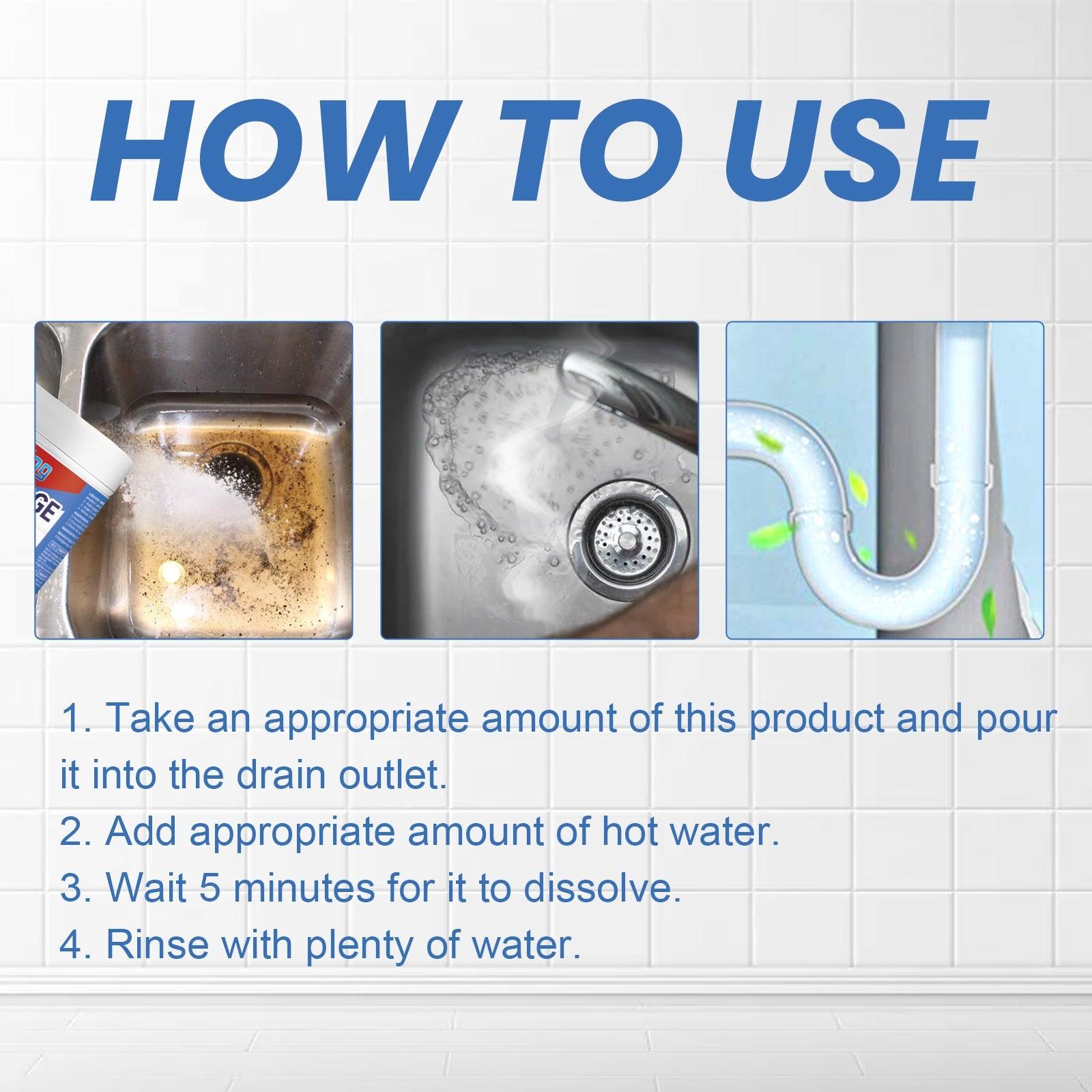 Pipe Remover, Kitchen Bathroom Drain Block Cleaning Stain Deodorant Remover