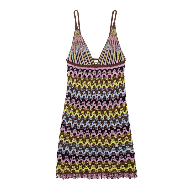 Sexy Backless Knitted DressStyle Fashion Women's Dress