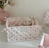 Cute cat little bear girl's heart satin headband makeup bag storage basket