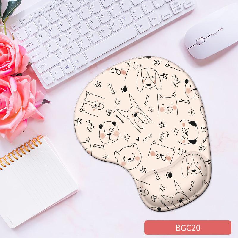 Silicone wrist mouse pad female comfortable computer soft non-slip hand rest pad thick non-slip wrist rest cute game pad
