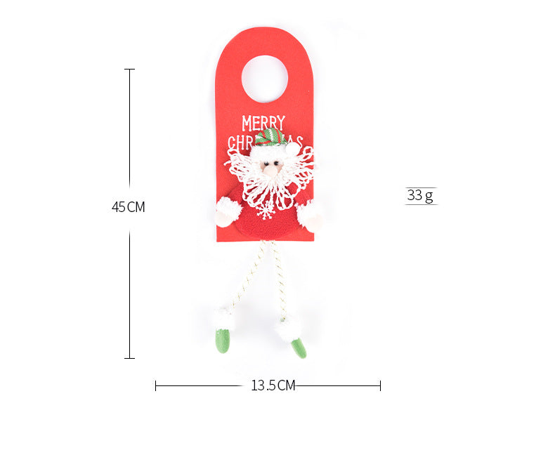 New Christmas Decorations Window Display Pendant Cartoon Old Man Snowman Doll Christmas Fabric Door Hanging