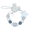 Silicone Round Beads and Star Beads Pacifier Clip Chain Strap Cute Dummy Nipple Leash Strap for Infant Toddler Baby Feeding