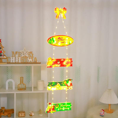 New hanging lights, LED signs, Christmas scene decoration, window display, light string, atmosphere lights