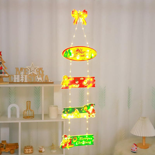 New hanging lights, LED signs, Christmas scene decoration, window display, light string, atmosphere lights