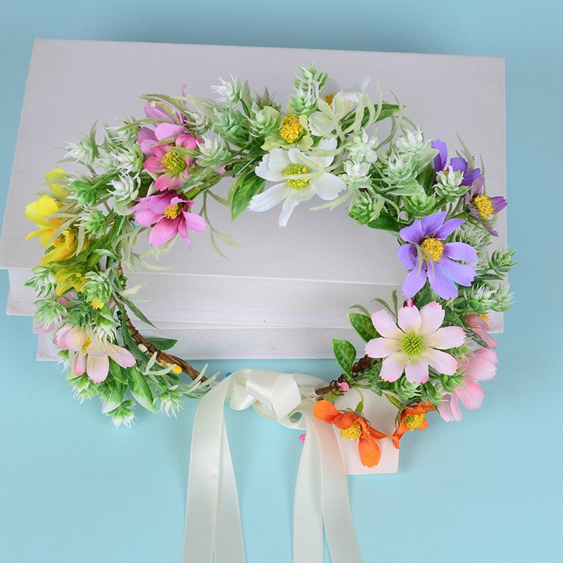 Hawaiian Seaside Tourist Holiday Wreath Headwear EuAmerican Fairy Girl Headwear Wreath