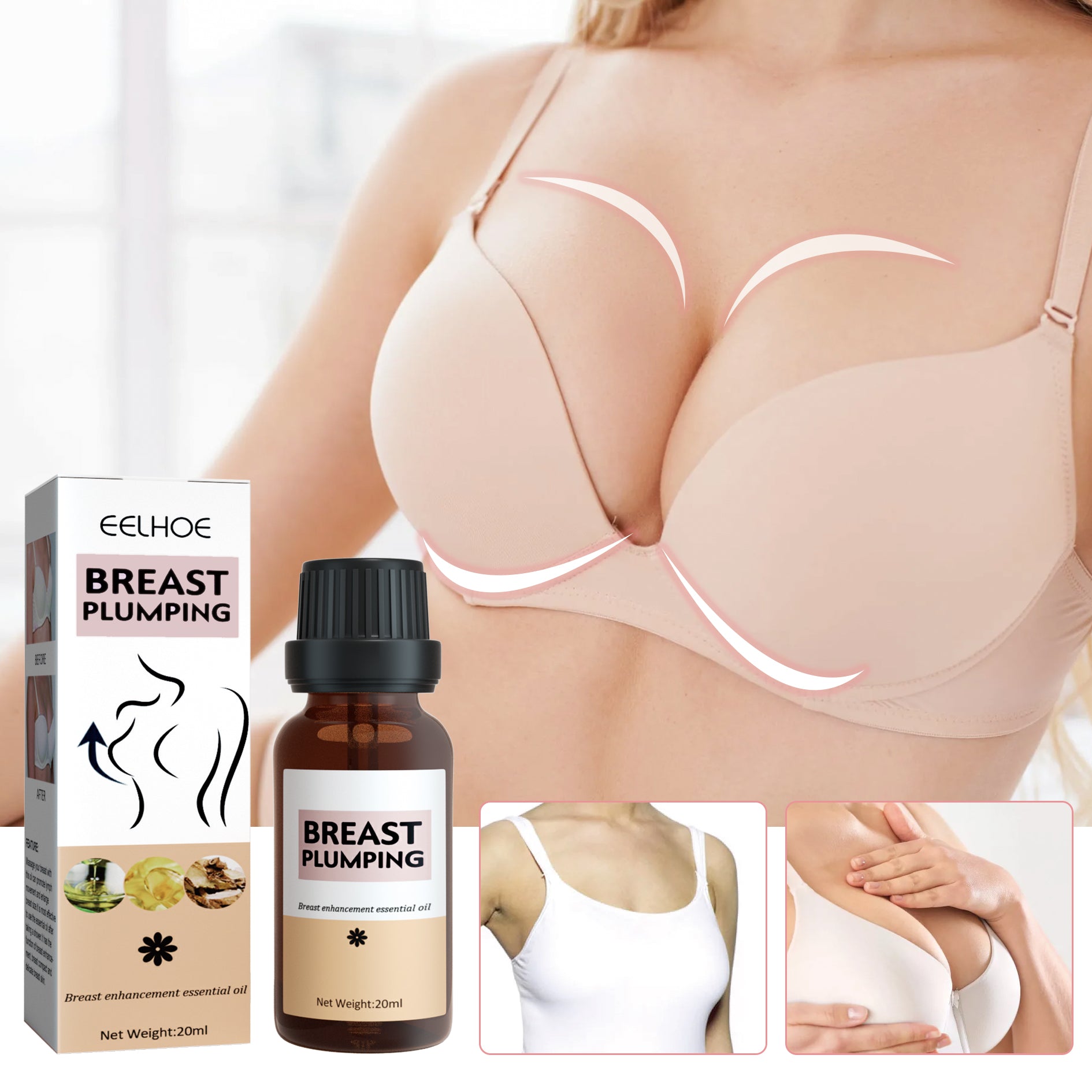 Beauty Massage Oil Breast Gentle Moisturizing Treatment Full And Firm Breast Volumizing Massage Treatment