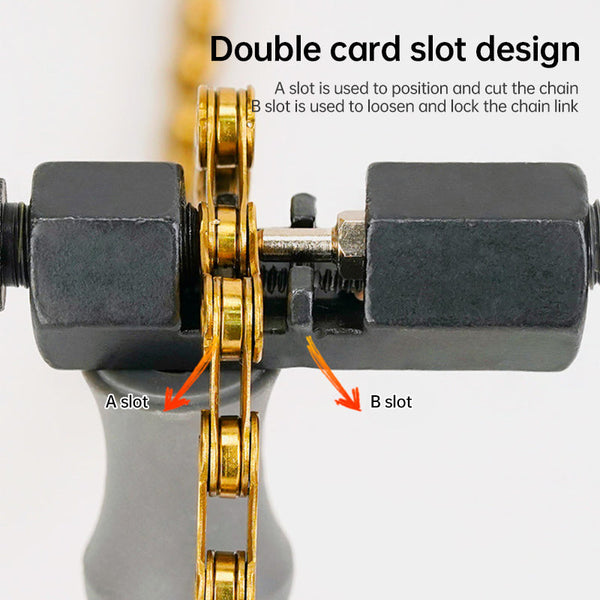 Universal Bike Chain Breaker v3.8: Cuts pins, removes links. For single - 12 speed MTB, road bikes. Repair tool.