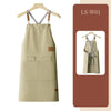 Waterproof apron customized logo printing for catering - Khaki