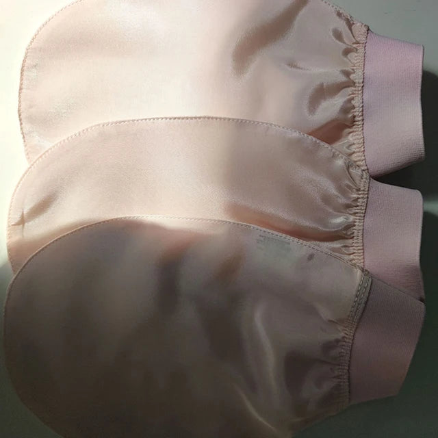 Silk exfoliating face wash and beauty towel, soft and exfoliating, bath and scrubbing, silk bath and face wash gloves