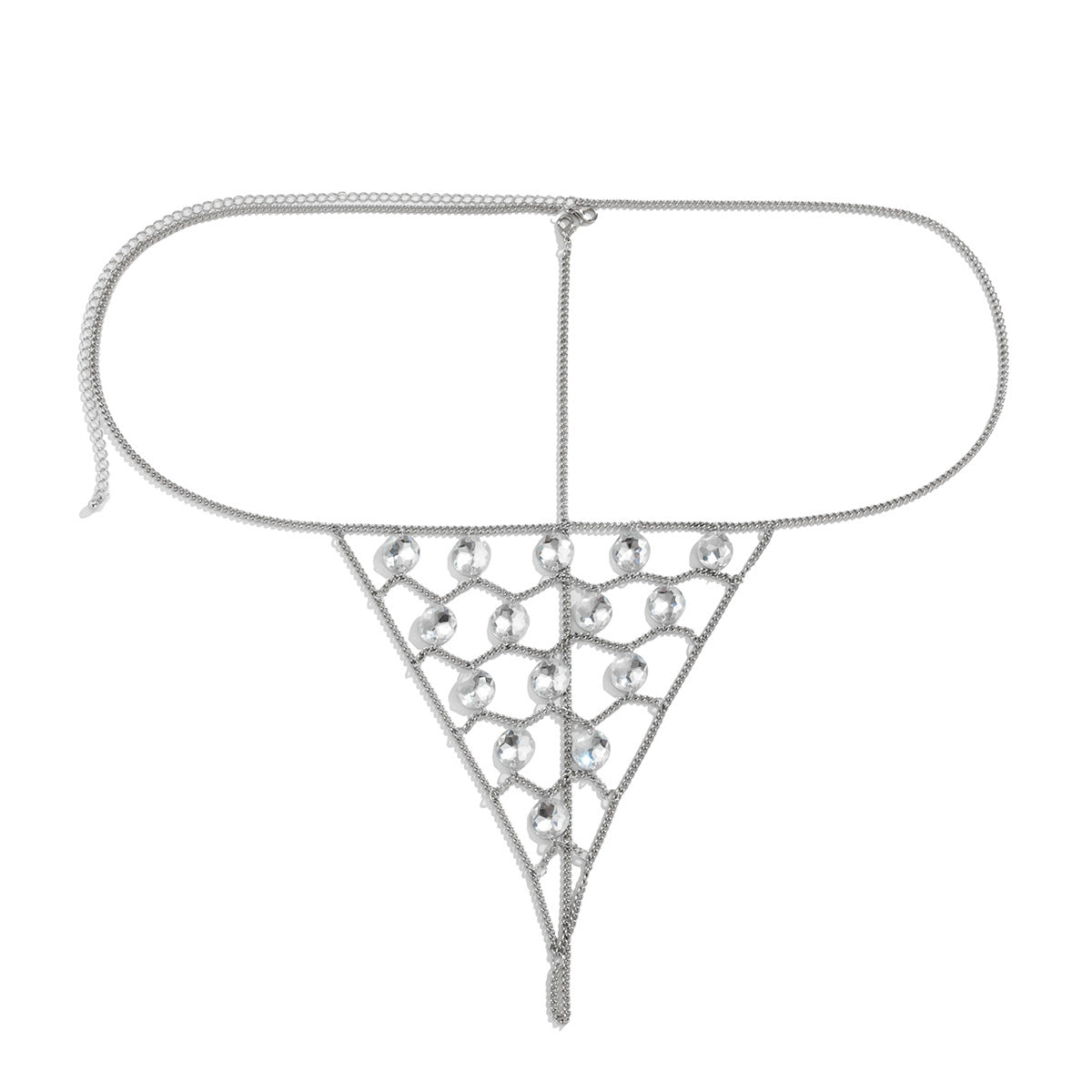 Creative hollow acrylic tassel sequin chest chain sexy shiny nightclub bikini outfit