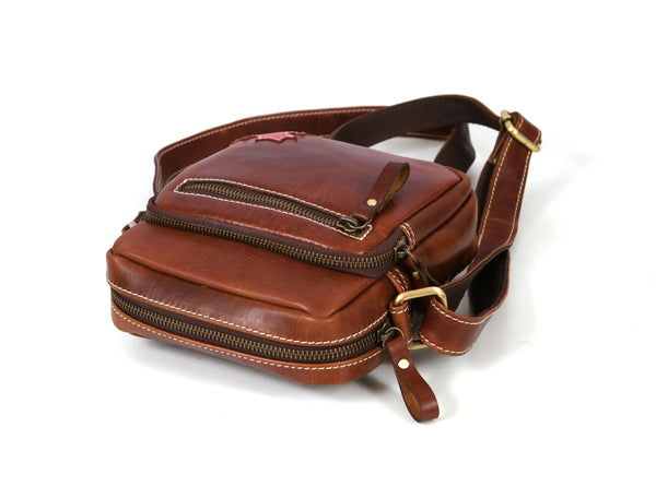 Leather Flight Crossbody Bag - Gifts for You 'n Me