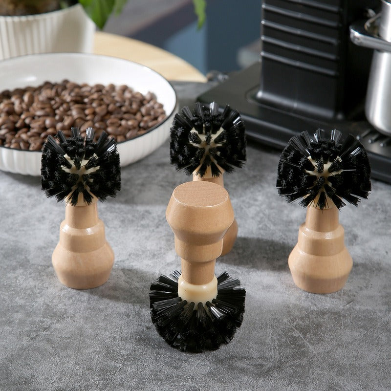 Coffee machine powder bowl cleaning brush Solid wood handle cleaning brush Coffee powder bowl brush cleaning brush
