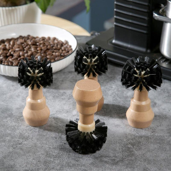 Coffee machine powder bowl cleaning brush Solid wood handle cleaning brush Coffee powder bowl brush cleaning brush