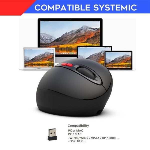 2.4G wireless mouse rechargeable vertical mouse with 7 buttons ergonomic design