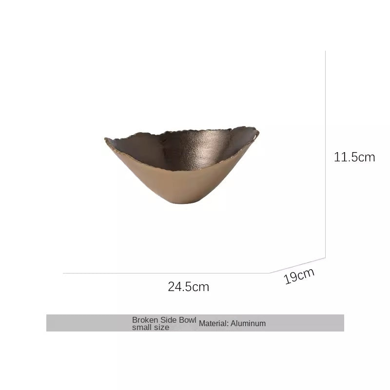 Modern Luxury Oval Edge Decorative Tray Creative Home Dining Table Fruit Plate Ornament