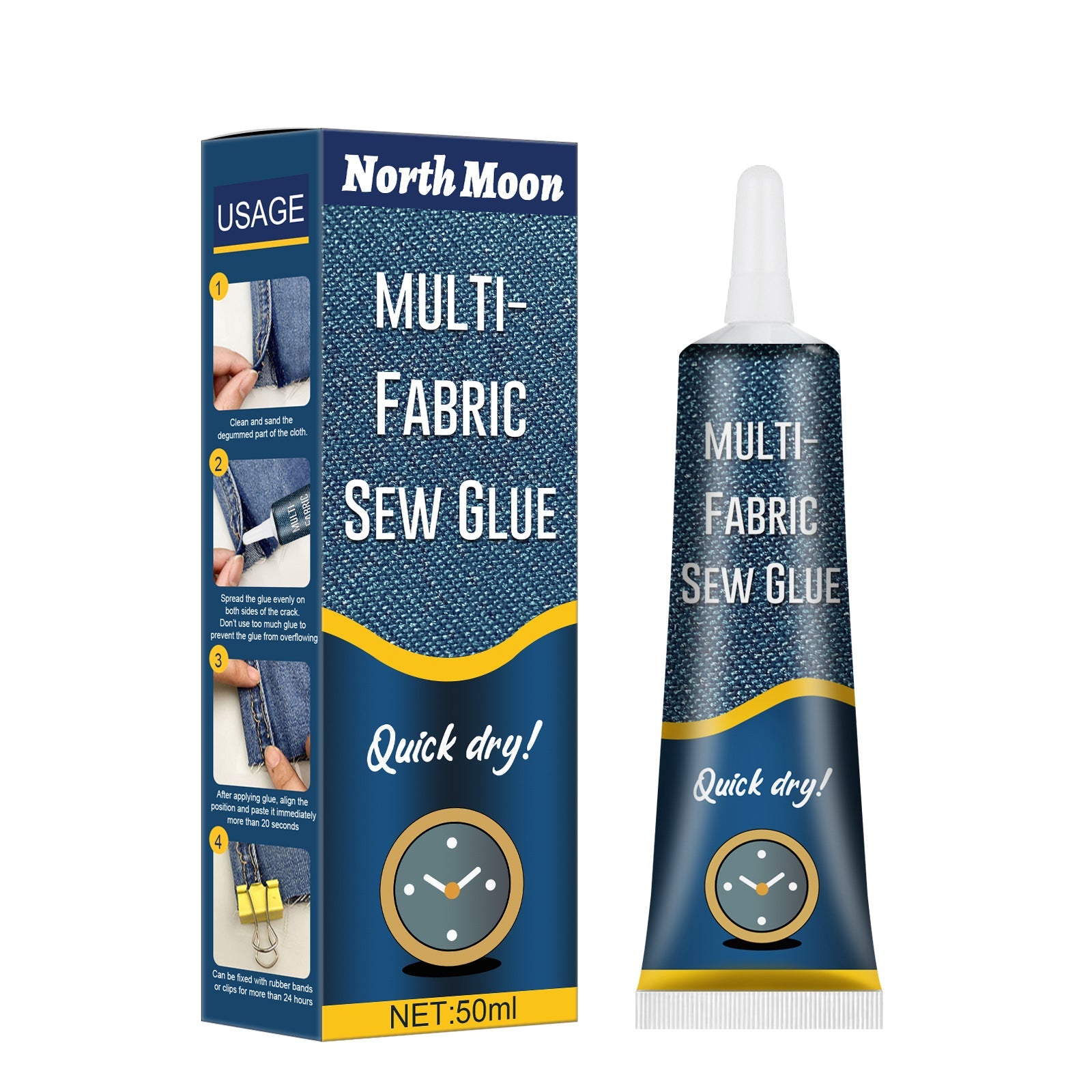 North Moon Fabric Sewing Glue Special Glue For Clothes Printing Pants Insoles Jeans Hole Fabric Glue