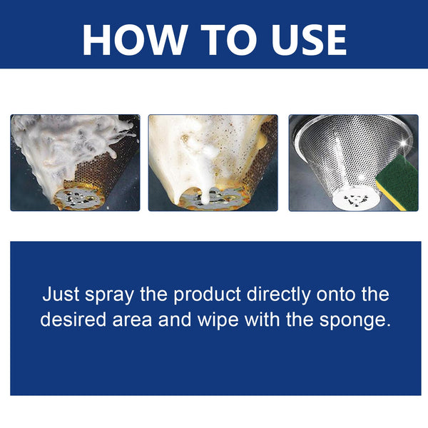 Kitchen Grease Foam Cleaner Range Hood Stove Exhaust Pipe Wall Kitchen Utensils Grease Cleaner