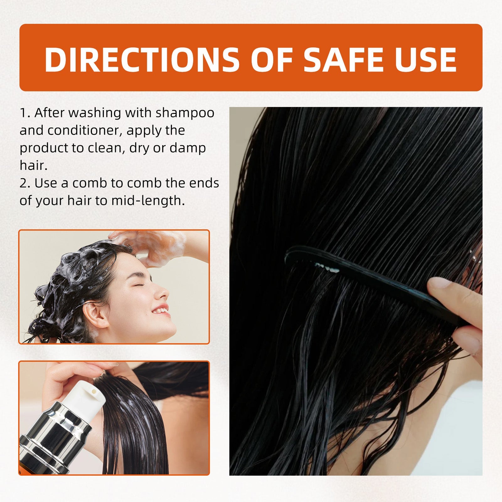 Hair Oil, Moisturize And Smooth Hair Care Repair Split End Dry Hair