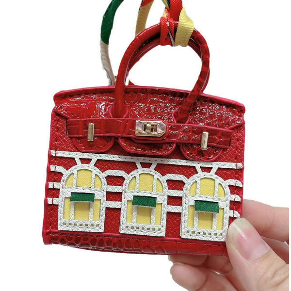 Small house bag mini window pendant headphone bag lipstick car key backpack backpack decoration