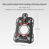 Anti-ironing board for chimney of outdoor tent stove aluminum alloy open-free fire-retardant board for camping firewood stove