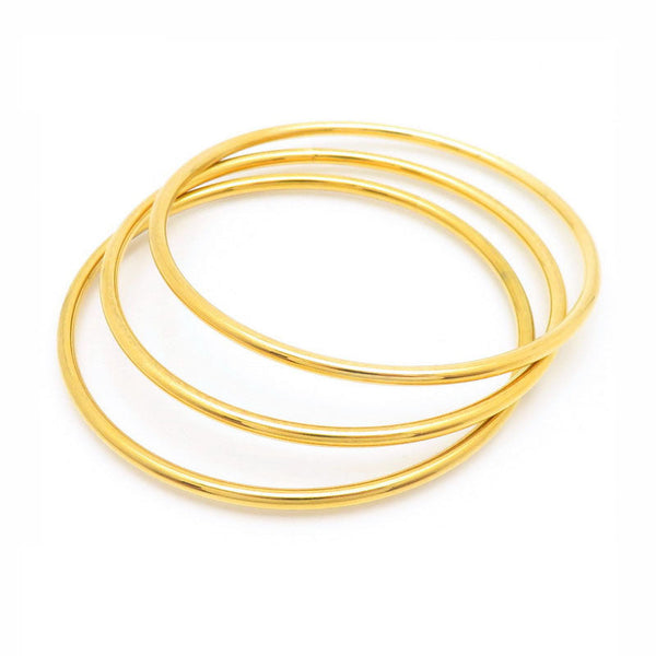 3mm smooth plain circular ring bracelet with multiple layers for wearing wristbands and accessories