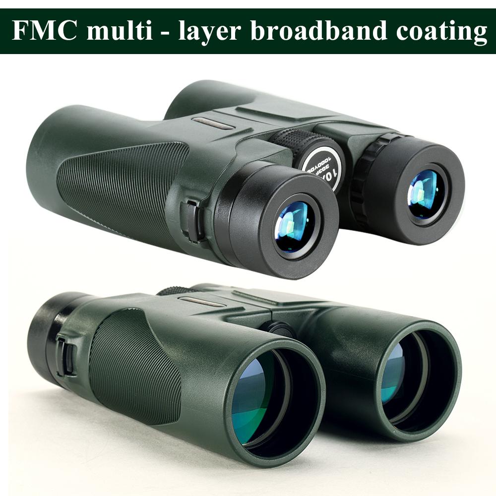 USCAMEL Military HD 10x42 Binoculars Professional Hunting Telescope Zoom High Quality Vision No Infrared Eyepiece Army Green