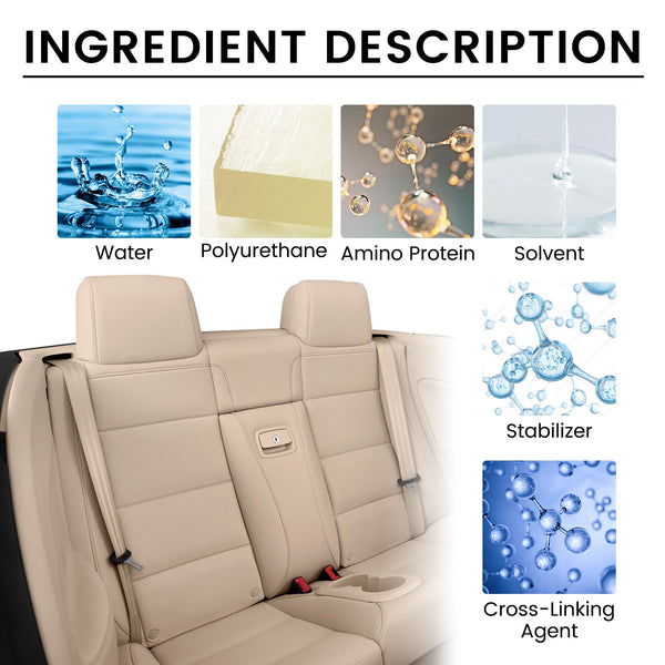 RAYHONG Leather Repair Glue, Reconditioning Leather Seat Leather Sofa Scratches And Cracks Repair Liquid