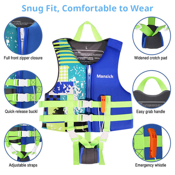 High-appearance kids' high-buoyancy swim vest: summer drifting, anti-drowning.
