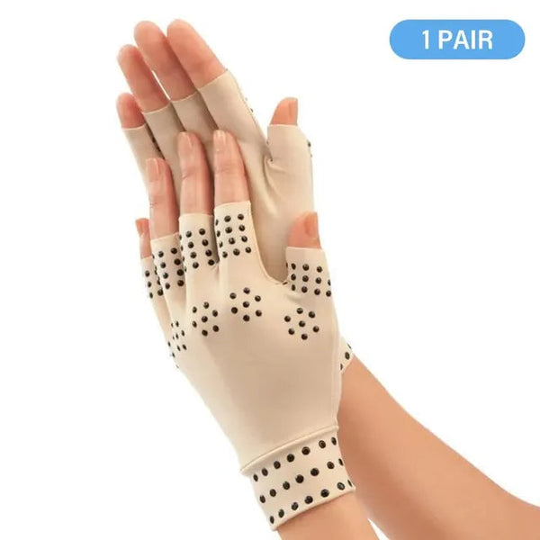 1 Pair Magnetic Therapy Gloves Wrist Support Arthritis Pain Relief Heal Joints Braces Supports Health Sport Care Hand Massager - Gifts for You 'n Me