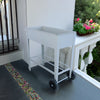 Aveyas mobile metal elevated garden bed cart, with legs, elevated flowerpot box with wheels (gray)