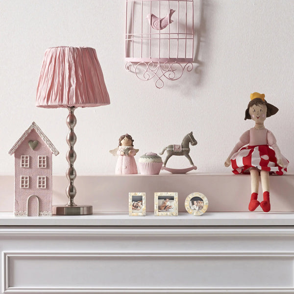 Baby Picture Frames Mother of Pearl Collection in White, Set of 3