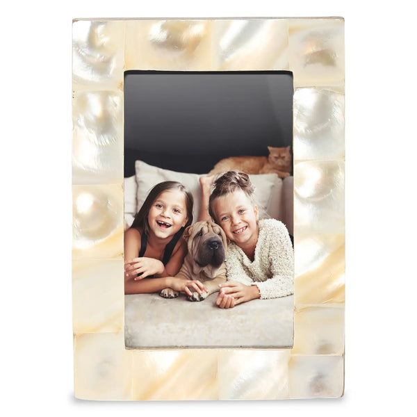 Baby Picture Frames Mother of Pearl Collection in White, Set of 3