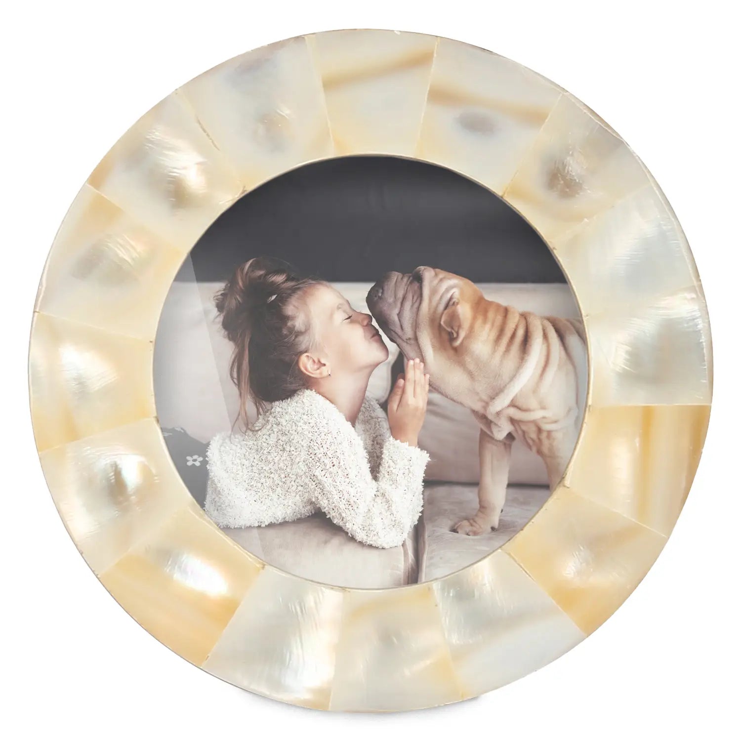 Baby Picture Frames Mother of Pearl Collection in White, Set of 3