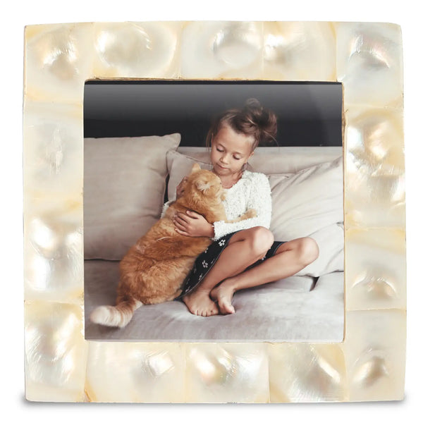 Baby Picture Frames Mother of Pearl Collection in White, Set of 3