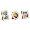 Baby Picture Frames Classic Bone Inlay in White, Set of 3
