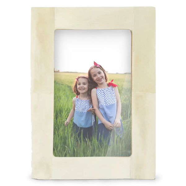 Baby Picture Frames Classic Bone Inlay in White, Set of 3
