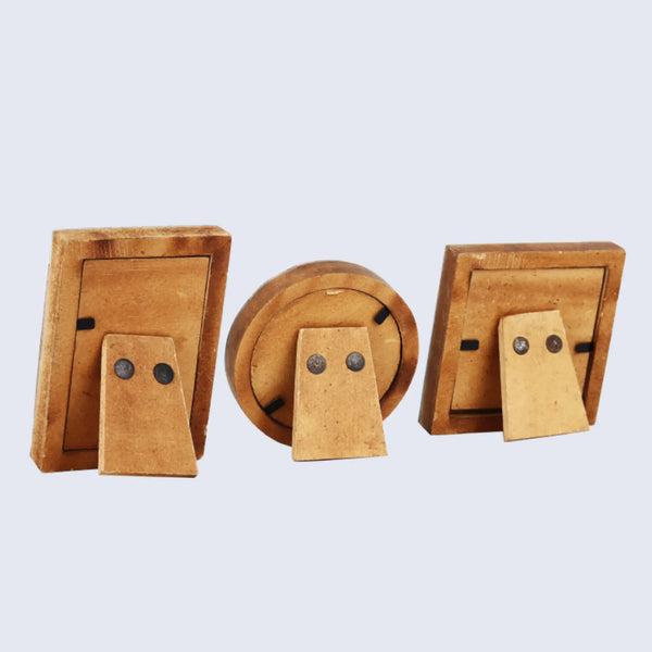 Baby Picture Frames Classic Bone Inlay in Blue, Set of 3