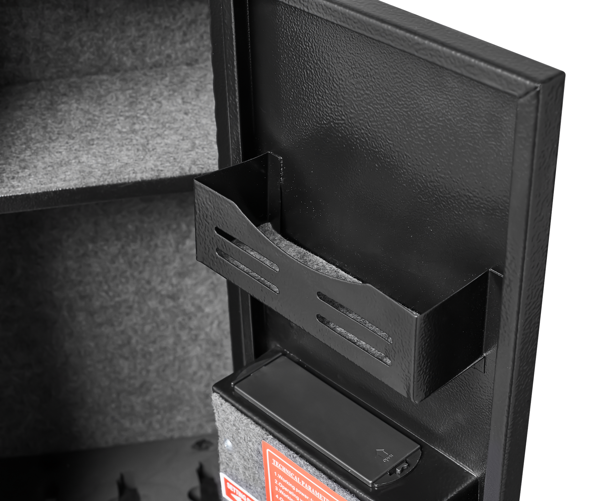 5 gun safes with 3 pistol pockets, quick access biometric adjustable heavy-duty gun rack mounted gun safes