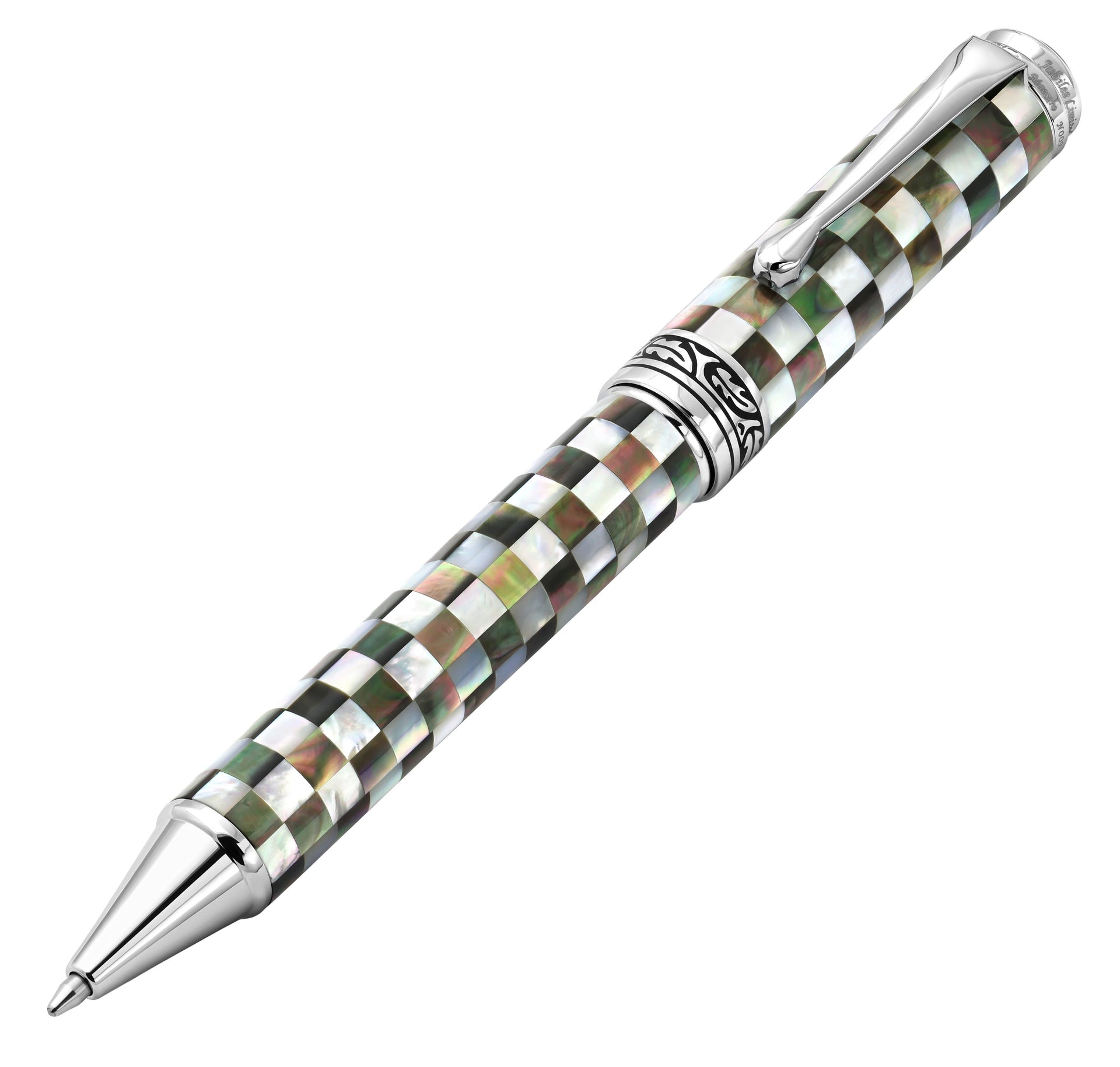 Xezo Maestro® Jubilee Classic of The Ocean Ballpoint Pen - Black & White Mother of Pearl