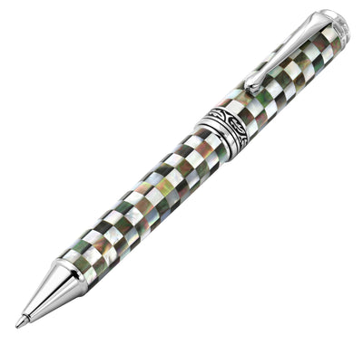 Xezo Maestro® Jubilee Classic of The Ocean Ballpoint Pen - Black & White Mother of Pearl
