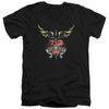Bon Jovi Daggered Mens Slim Fit V-Neck T Shirt Black - Small / Black